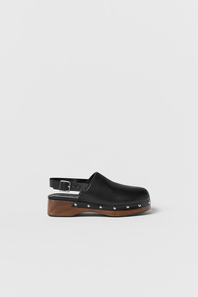 Kids leather clogs clearance